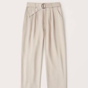 NWT Abercrombie Belted Ankle Straight Pants